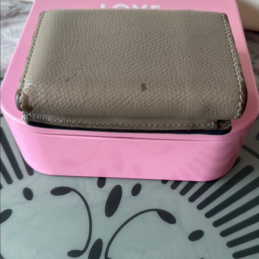 Fendi Micro Trifold Taupe Color Wallet with Gold Fendi “F” Logo Accent - Picture 2 of 12